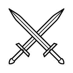 crossed swords vector illustration