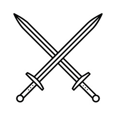 crossed swords vector illustration