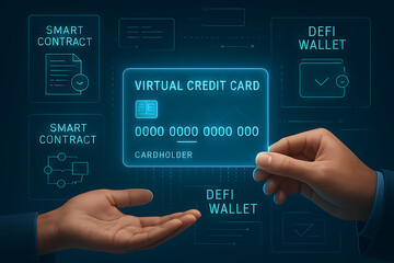 Securely manage digital finances with virtual credit cards and DeFi wallets, embracing smart contract technology