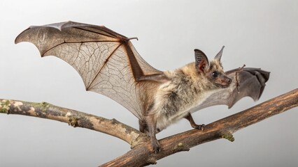 Fototapeta premium Hoary Bat on studio background