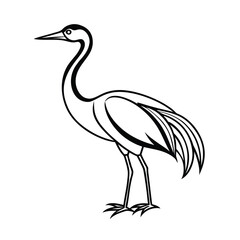 elegant japanese crane design