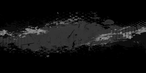 Vector pink style paintbrush grunge with halftone dots pattern texture Vector black ink splatter brush stroke on diagonal halftone background.
