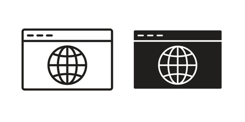 Website UI design icon vector in simple flat design, outline.