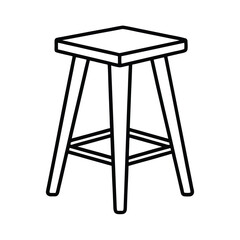 outline drawing of a household stool