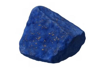 Lapis lazuli mineral rock gleaming with golden pyrite inclusions, slowly spinning to reveal intricate crystalline structure and deep blue coloration