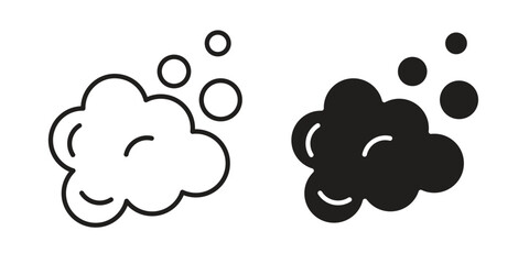 Foam icon vector in simple flat design, outline.