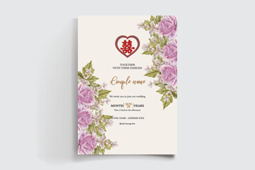 BRIDAL SHOWER FLORAL INVITATION TEMPLATE