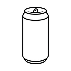 stylish soda can outline icon