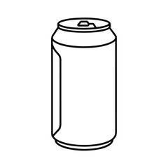 stylish soda can outline icon