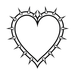 thorny heart vector