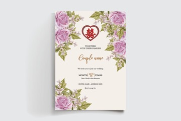 BRIDAL SHOWER FLORAL INVITATION TEMPLATE