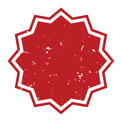 Empty grunge starburst badge icon vector