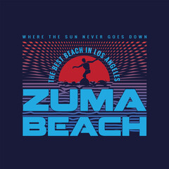 typographic vector illustration pf malibu and summer theme.t shirt graphics