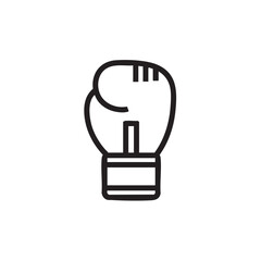 A simple line drawing of a boxing glove.