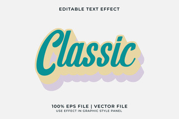 3D Editable vector text effect in Retro or Vintage style	