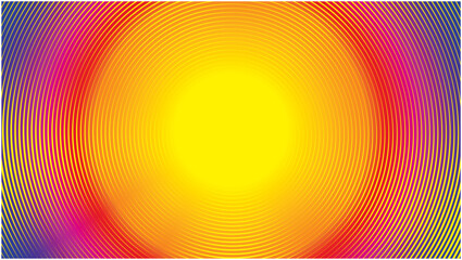 Sunbeam with neon colors, explosion colorful. Dimension 16:9. Vector illustration.