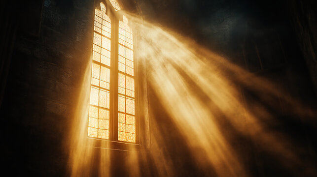 Light going through a church window