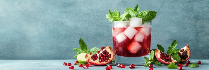 Refreshing pomegranate cocktail