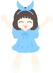 an excited girl