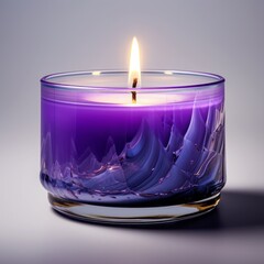 Scented candle on isolated white background, wellness, realistic photo
