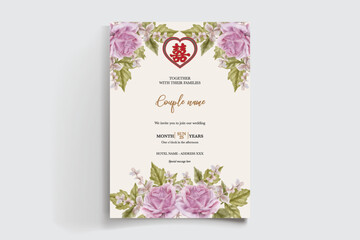 BRIDAL SHOWER FLORAL INVITATION TEMPLATE