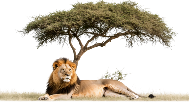 Lion Resting in Shade