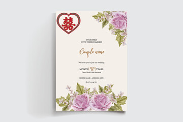 BRIDAL SHOWER FLORAL INVITATION TEMPLATE