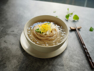 Cold noodle K-food Naengmyeon