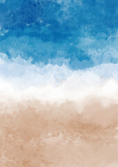 hand painted watercolour abstract beach themed background 0503