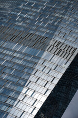 walls and windows of high business building bottom view