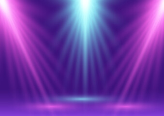 abstract display background with blue and pink spotlights shining down 0308