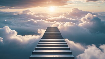 Stairway to the Clouds at Sunset