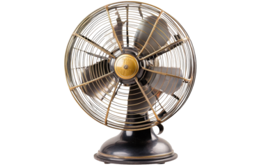 Electric fan vintage on white background,png