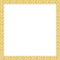 Square Frame, Golden Frame, with White Background, Border Frame, Unique Style Frame