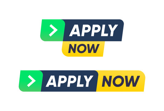 Apply Now Buttons Set template vector design