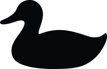 Silhouette duck simple bird animal illustration vector illustrator