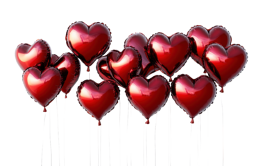 2025 new year balloons valentines on white background,png