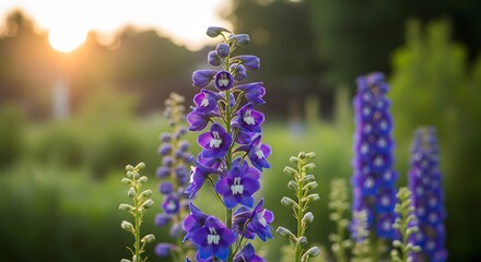 Purple Delphinium Flower