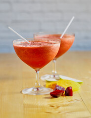 blended smoothie with beets and Greek yogurt