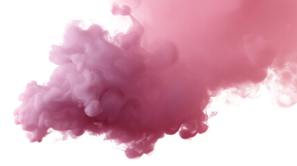 Fototapeta premium Abstract pink and purple smoke isolated on white background