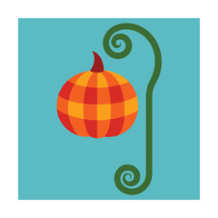 tall-pumpkin-with-swirly-stem-and-plaid-cover