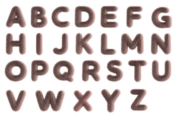 Soft Pink 3D Fluffy Alphabet &ndash; A to Z