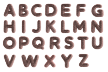 Soft Pink 3D Fluffy Alphabet – A to Z