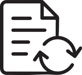  paper refresh sign icon vector