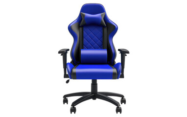 Blue Gaming Chair on white background,png