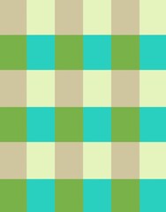 Seamless Green, Teal, and Beige Plaid Pattern