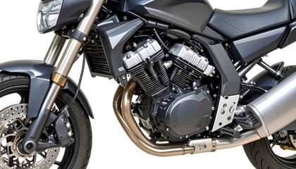 Motorcycle engine close-up