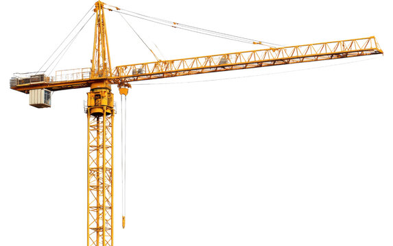 Building crane on white background,png