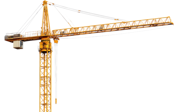 Building crane on white background,png
