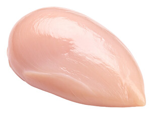 Fresh raw chicken fillet isolated on transparent background